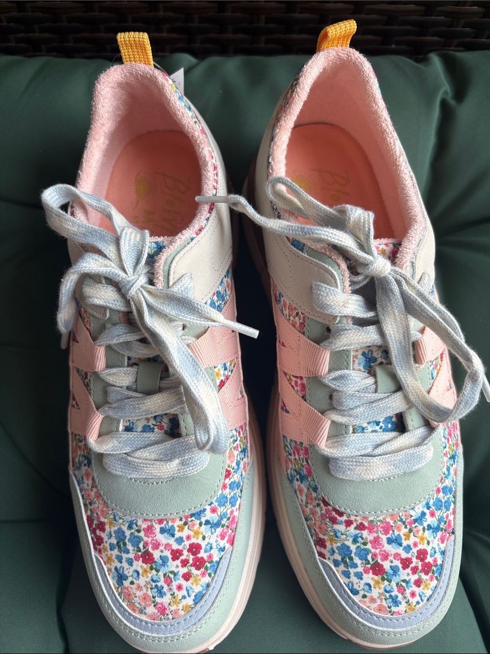 Blowfish Malibu Women’s Pink Floral Lace-Up Sneakers - Picture 7 of 11
